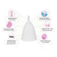 Менструална чашка / чашки S-L + торбичка за съхранение, чашка за цикъл, снимка 8 - Други - 27390786