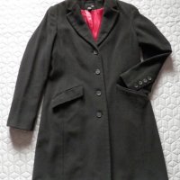 H&M оригинално дамско черно вълнено палто, снимка 2 - Палта, манта - 27943331