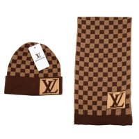 💯Louis Vuitton унисекс уникален комплект шапка и шал💯, снимка 7 - Шапки - 43379515