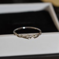 Красив сребърен пръстен с цирконий, снимка 1 - Пръстени - 43562475