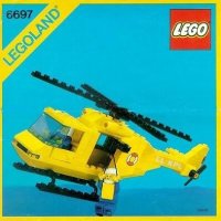 Стар конструктор Лего Town - Lego 6697 - Спасителен хеликоптер, снимка 7 - Колекции - 34486949