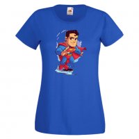 Дамска тениска DC Superman Star Wars Игра,Изненада,Подарък,Геймър,, снимка 4 - Тениски - 36788599