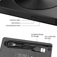 Външна записвачка 2в1- USB 3.0 External DVD+Card Reader, снимка 5 - Други - 32967292