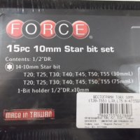 Комплект от шестограми "FORCE - TORX - 10 мм", снимка 3 - Други инструменти - 26951463