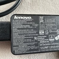 Оригинално захранване зарядно за лаптоп Lenovo 20V 2.25A Правоъгълна букса, снимка 4 - Кабели и адаптери - 43385542