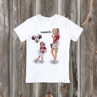 Тениски комплект за майка и дете Мама и аз еднакви, снимка 14 - Бодита за бебе - 33218446