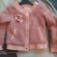 Страхотно кожено яке с текстил за малка кокетка, снимка 1 - Детски якета и елеци - 32585314