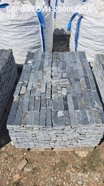 Черен гнайс графит оформен гладко 5см , снимка 1