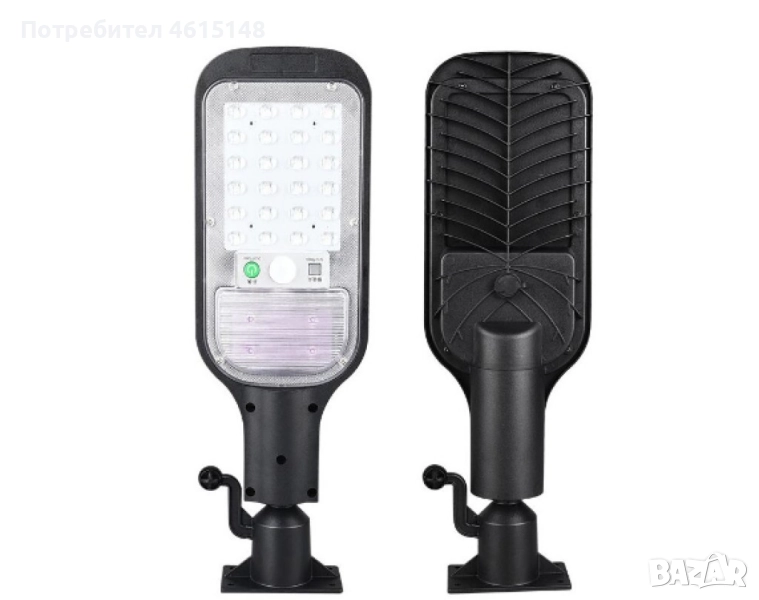 Соларна лампа със сензор за слънчева светлина и датчик за движение JX-518, снимка 1