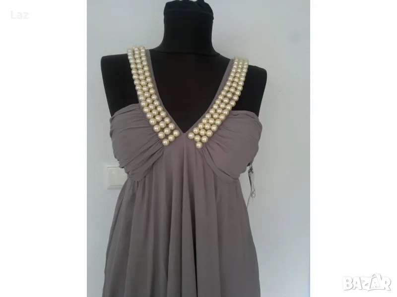 маркова официална рокля с перли, снимка 1