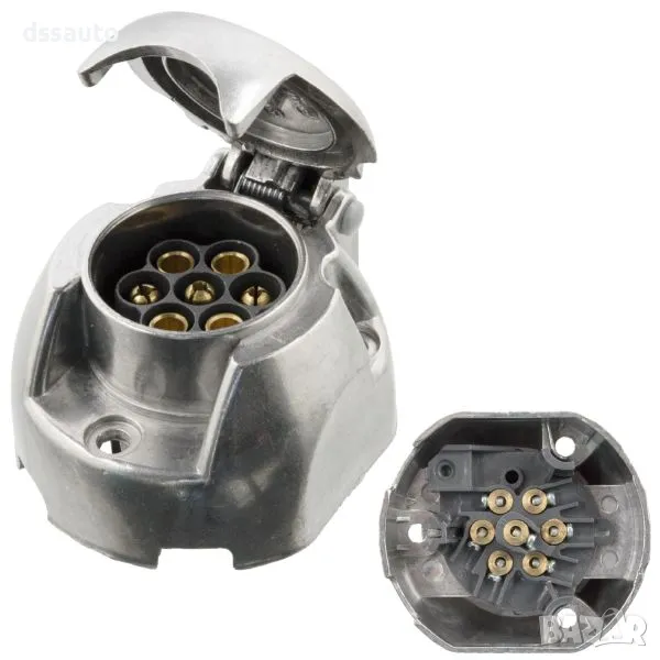 Метална букса за теглич 7 пина, 12/24V – DIN ISO 1724, снимка 1