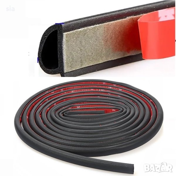Уплътнение за врата, Гумено, 3м*10мм., снимка 1