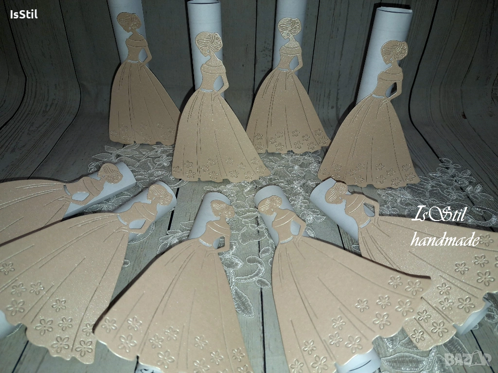 Покана за шаферка, покани за бал, рожден ден с принцеса, покани за моминско парти, покани шаферки, снимка 1