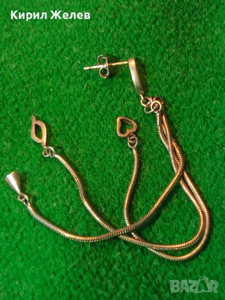 ЕЛЕГАНТНА и АРТИСТИЧНА СРЕБЪРНА ОБЕЦА СРЕБРО 925 ФИНА БИЖУТЕРСКА ИЗРАБОТКА 41226, снимка 1