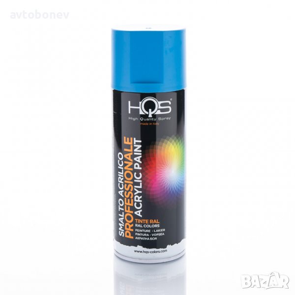 Акрилна спрей боя HQS RAL-5015 Небесно синьо-гланц 400мл., снимка 1