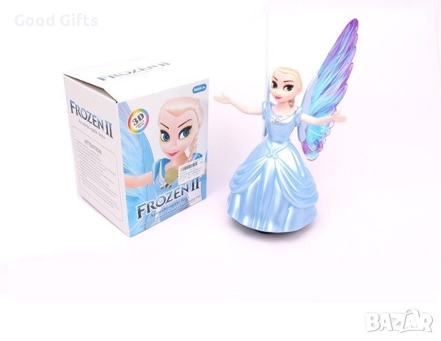 Кукла Елза Замръзналото кралство със Звук и 3D светлини, снимка 1