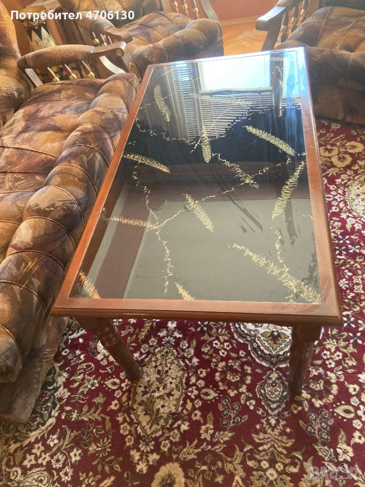 Холна маса със стъклено покритие, снимка 1