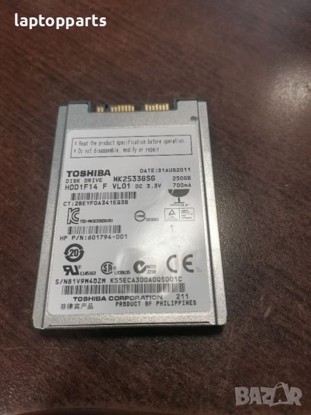 Toshiba 250GB MicroSATA 1.8" , снимка 1