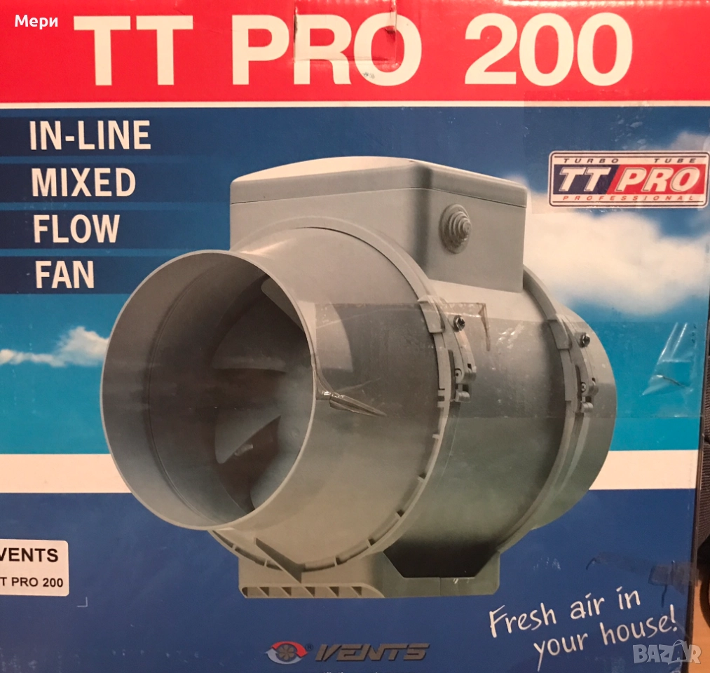 Канален вентилатор VENTS TT PRO 200, снимка 1