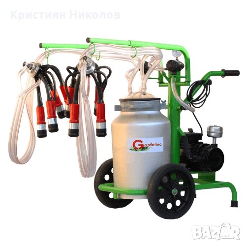 Агрегат за доене на крави Gardelina 240 AL PC с гюм 40L алуминий, снимка 1