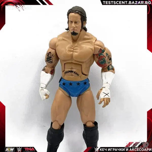 Екшън фигура WWE CM Punk Си Ем Пънк Deluxe Aggression Blue Делюкс играчка ECW, снимка 1