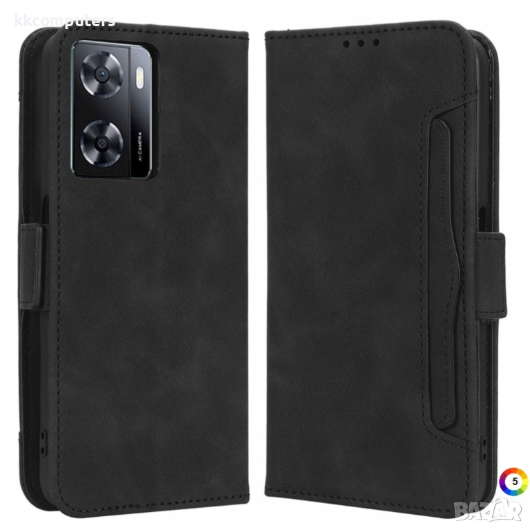 Oppo A57 4G / A57s 4G Wallet Калъф и Протектор, снимка 1