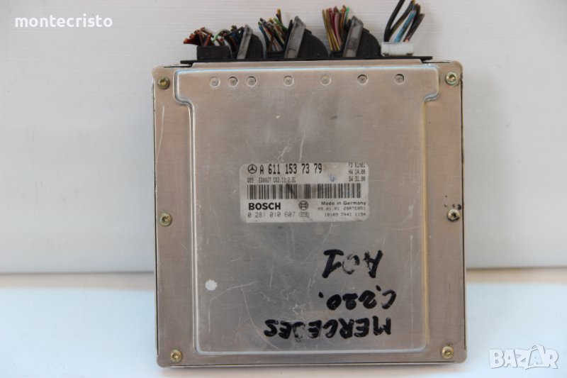 Моторен компютър ECU Mercedes W203 / A6111537379 / A 611 153 73 79 / 0 281 010 607 / 0281010607, снимка 1
