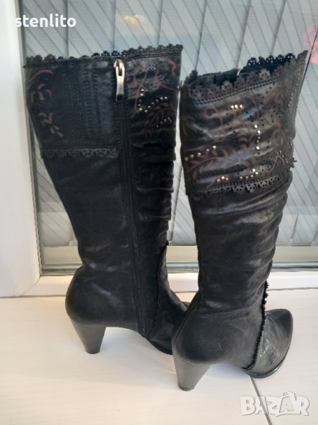 Елегантни дамски ботуши № 39 - естествена кожа, снимка 1
