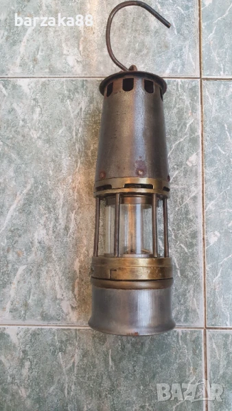 Стара френска Миньорска лампа Бакарат, снимка 1