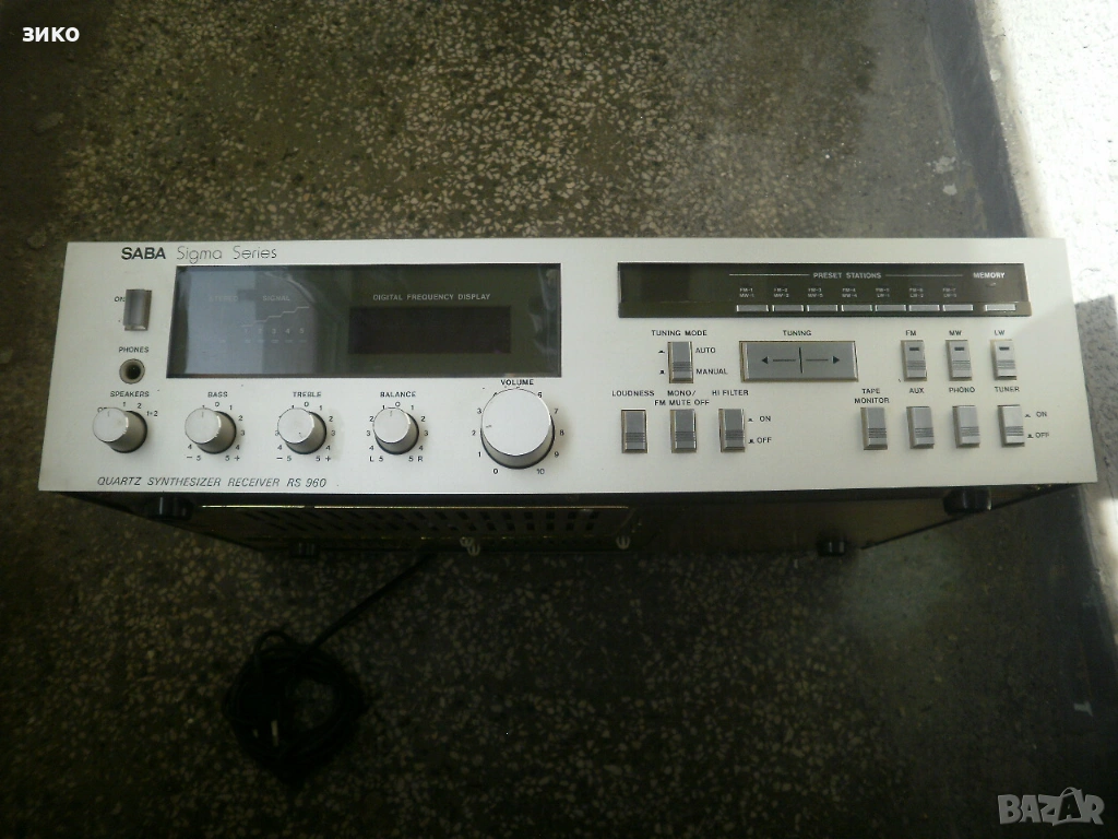 ресивър Saba RS 960- усилвател с цифров тунер и грамофонна доза, снимка 1