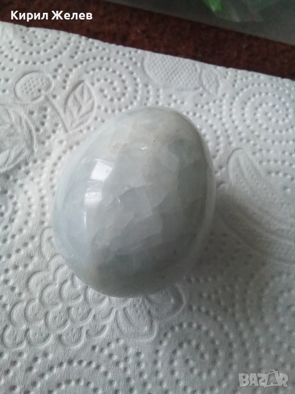 Яйце от лунен камък 51762, снимка 1