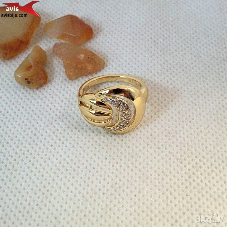 Пръстен с 14К златно покритие 224837, снимка 1