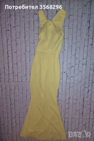Нова официална рокля в лимонено жълт цвят, снимка 1