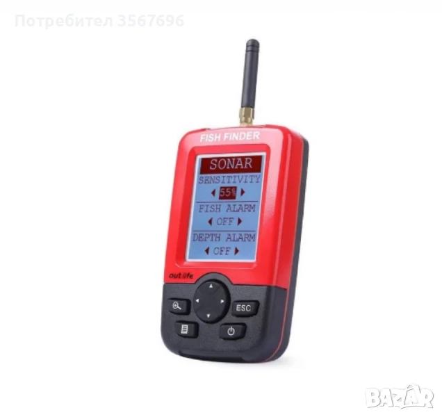 Сонар за риболов Sonar Fish Finder XJ-01, LCD екран, Безжичен сонарен сензор 100 м, снимка 1