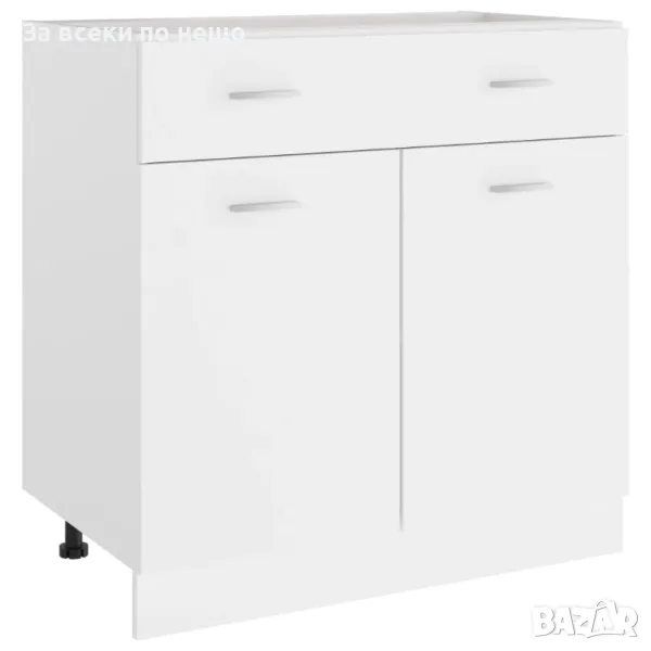 Долен Шкаф С Чекмедже, Бял, 80x46x81,5 см, ПДЧ Код P466, снимка 1
