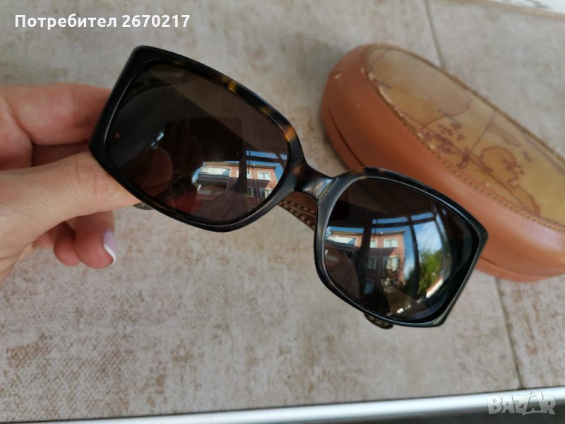 Оригинални винтиж слънчеви очила Alvero marini с кожени рамки, снимка 1