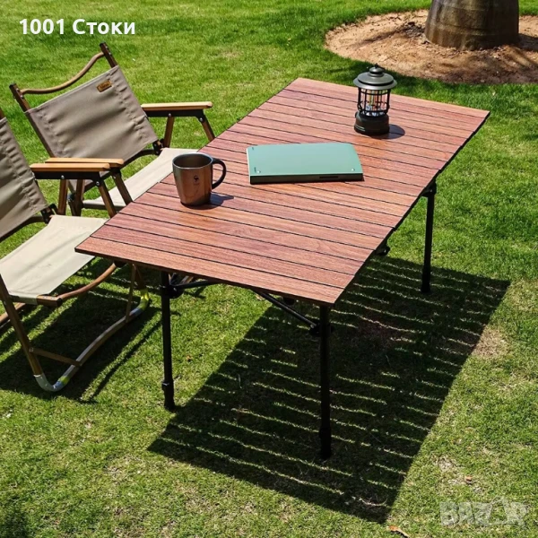 Нова Къмпинг Маса с Подвижен Плот + Чанта, снимка 1