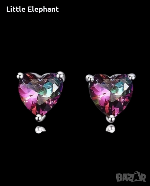 Oбеци сърца"Multicoloured hologram",колекция"Hearts"/нови, снимка 1