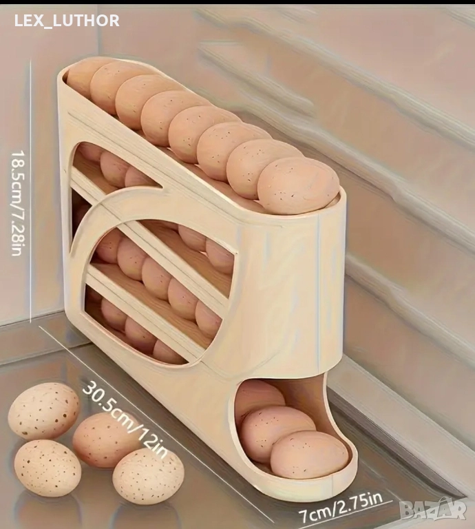 Уникална Поставка за Яйца - Четири Етажа, Сив Цвят! , снимка 1