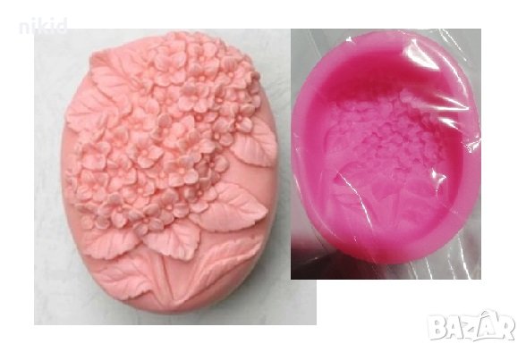 3D голям люляк силиконов молд форма декорация торта фондан шоколад свещ гипс сапун калъп, снимка 1