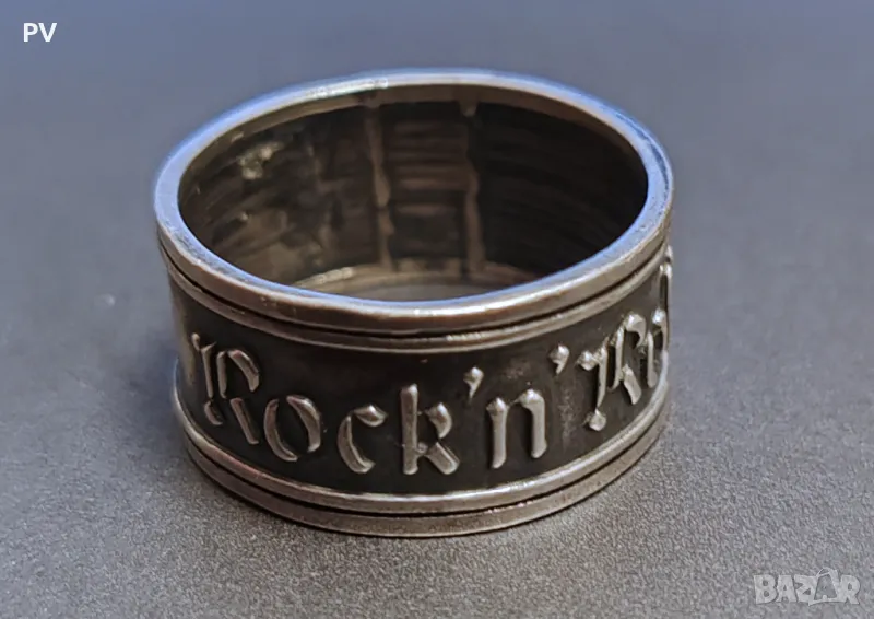 Сребърна халка Rock'n'Roll, снимка 1