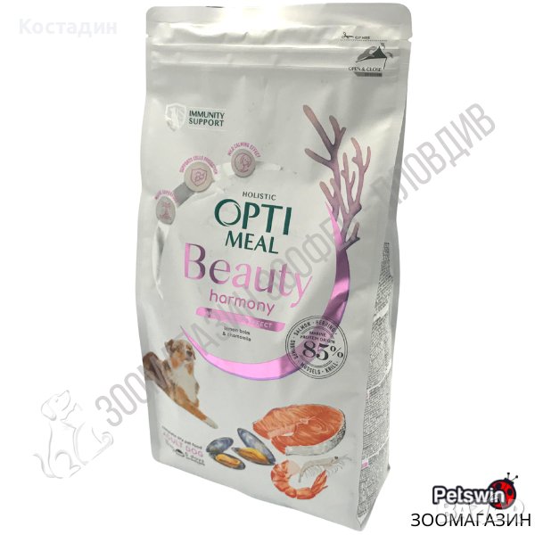 OptiMeal Beauty Harmony Mild Calming Effect 1.5кг/4кг - Суха храна за Кучета, снимка 1