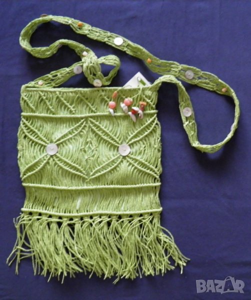 Ефектна нова дамска плетена чанта, снимка 1
