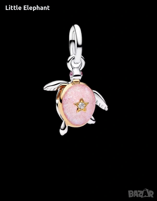 Pre order 🌟 Сребърна висулка „Розова костенурка“ – Стил и нежност! 🌟/нова, снимка 1