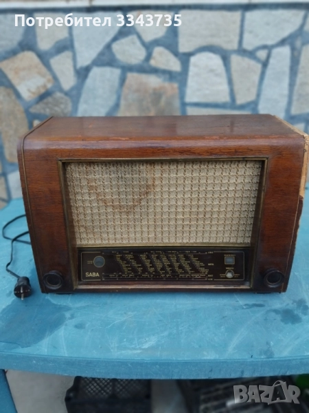 Старо дървено лампово радиоSABA VILLINGEN W II 1952г., снимка 1