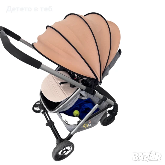 Сенник за количка универсален, сфера бежов, снимка 1