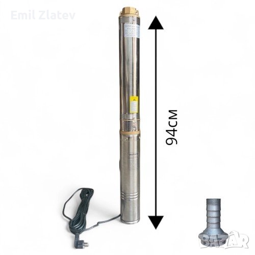 Дълбочинна сондажна водна помпа 1.0кW с турбина 1.5“ StahlMayer, снимка 1