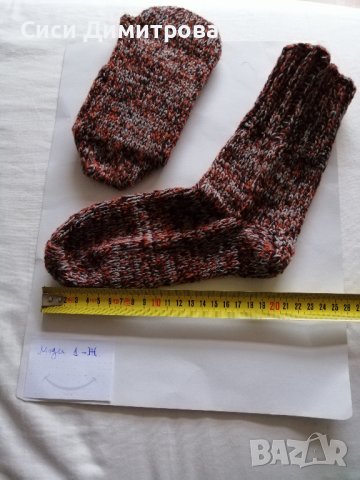 Вълнени чорапи, ръчно плетиво, 100 % вълна, снимка 8 - Други - 43871036