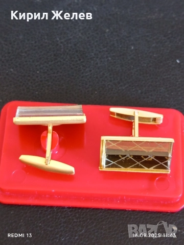 Винтидж позлатени ръкавели ботанели СССР редки перфектно състояние за КОЛЕКЦИЯ 51329, снимка 6 - Колекции - 51730511