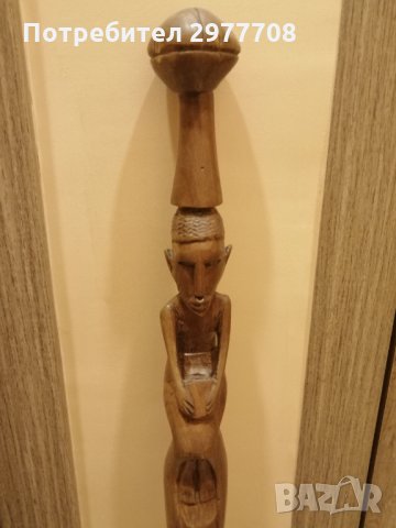 Абаносов бастун с африкански мотив, снимка 7 - Други ценни предмети - 35188866